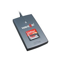 RF IDeas WAVE ID Solo Keystroke HID Black Reader - RF proximity reader - RS