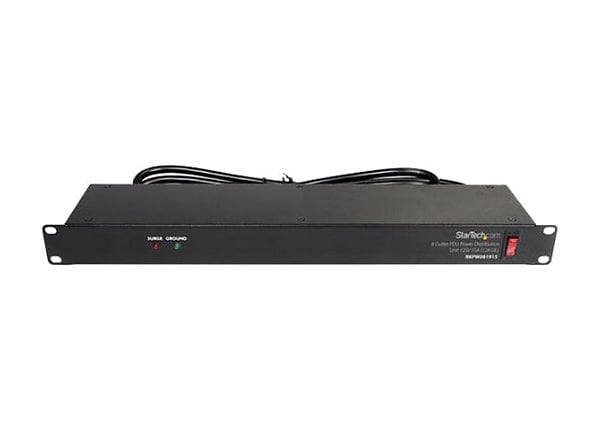 StarTech.com Horizontal Rack Mount PDU with 8 Outlet and Surge Protection