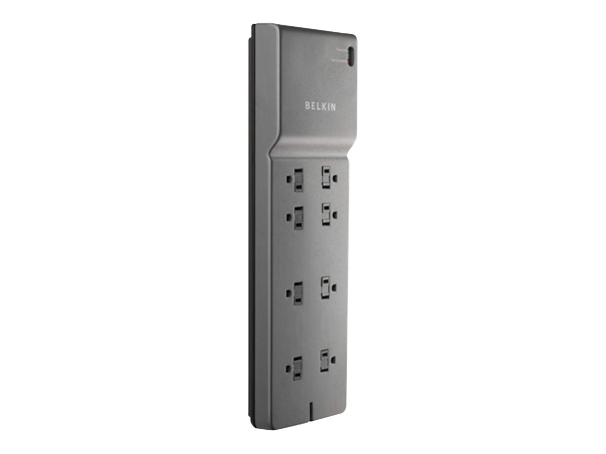 Belkin 8-Outlet Commercial Surge Protector - 8ft Cord - Gray