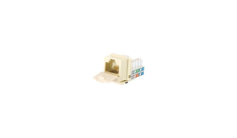 C2G 90° Cat5E RJ45 UTP Keystone Jack - Ivory - keystone jack