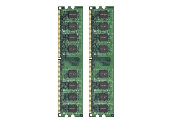PNY - DDR2 - 2 GB : 2 x 1 GB - DIMM 240-pin