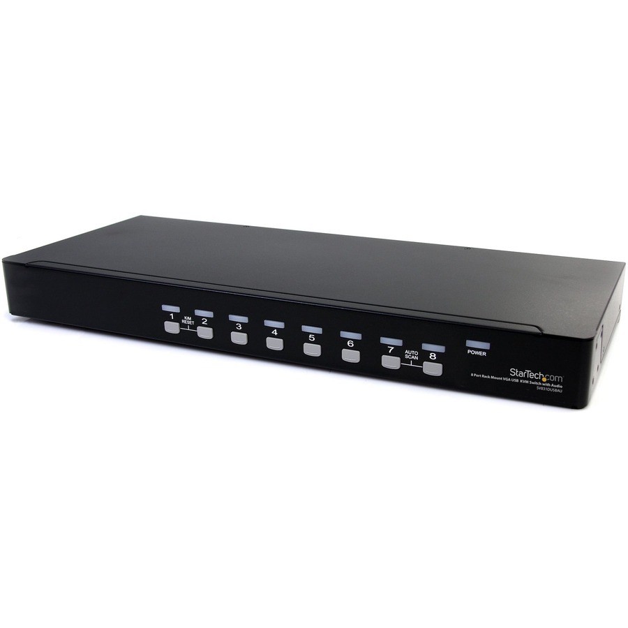StarTech.com 8 Port VGA KVM Switch - 1U Rack Mount - USB VGA KVM Switch wit