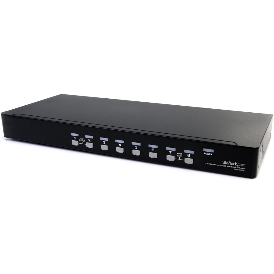 Commutateur KVM VGA USB à 8 ports de StarTech.com monté sur bâti avec audio – KVM / audio