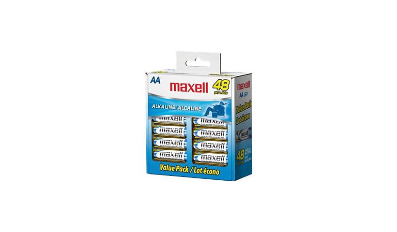 Maxell LR6 AA Batteries 48-Pack
