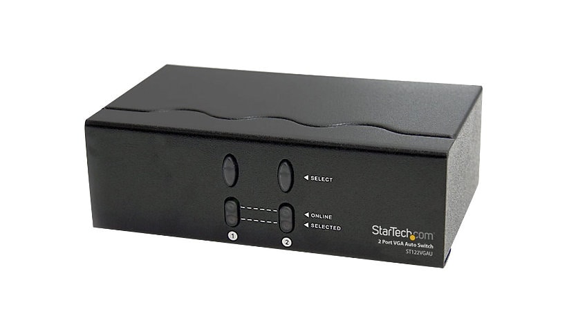 StarTech.com 2 Port VGA Auto Switch - VGA auto Switcher - VGA auto Switch - 2 Port VGA Switch (ST122VGAU) - monitor