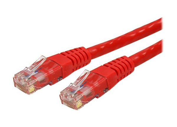 StarTech.com CAT6 Ethernet Cable 20' Red 650MHz Molded Patch Cord PoE++