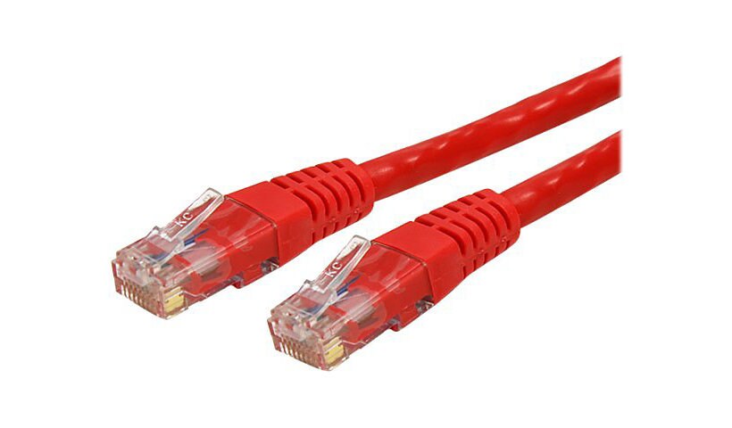 StarTech.com CAT6 Ethernet Cable 25' Red 650MHz Molded Patch Cord PoE++