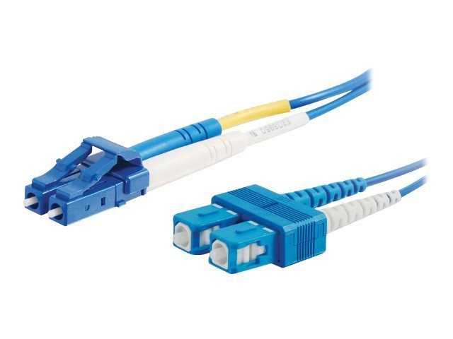 C2G 3m LC-SC 9/125 Duplex Single Mode OS2 Fiber Cable - Blue - 10ft - patch