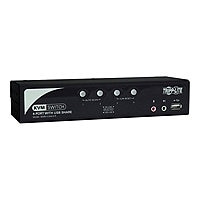 Tripp Lite KVM Switch 4-Port, Audio, 2-Port USB, On-Screen Display & Cables