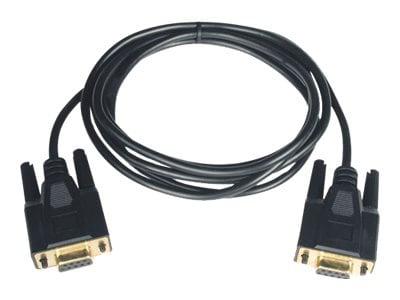 Tripp Lite 10ft Null Modem Serial RS232 Cable Adapter DB9 F/F 10' - null modem cable - DB-9 to DB-9 - 10 ft