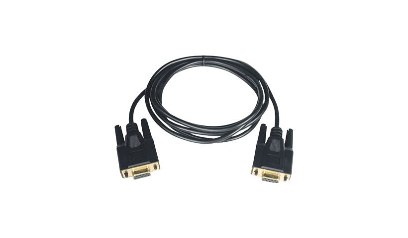 Tripp Lite 10ft Null Modem Serial RS232 Cable Adapter DB9 F/F 10' - null modem cable - DB-9 to DB-9 - 10 ft