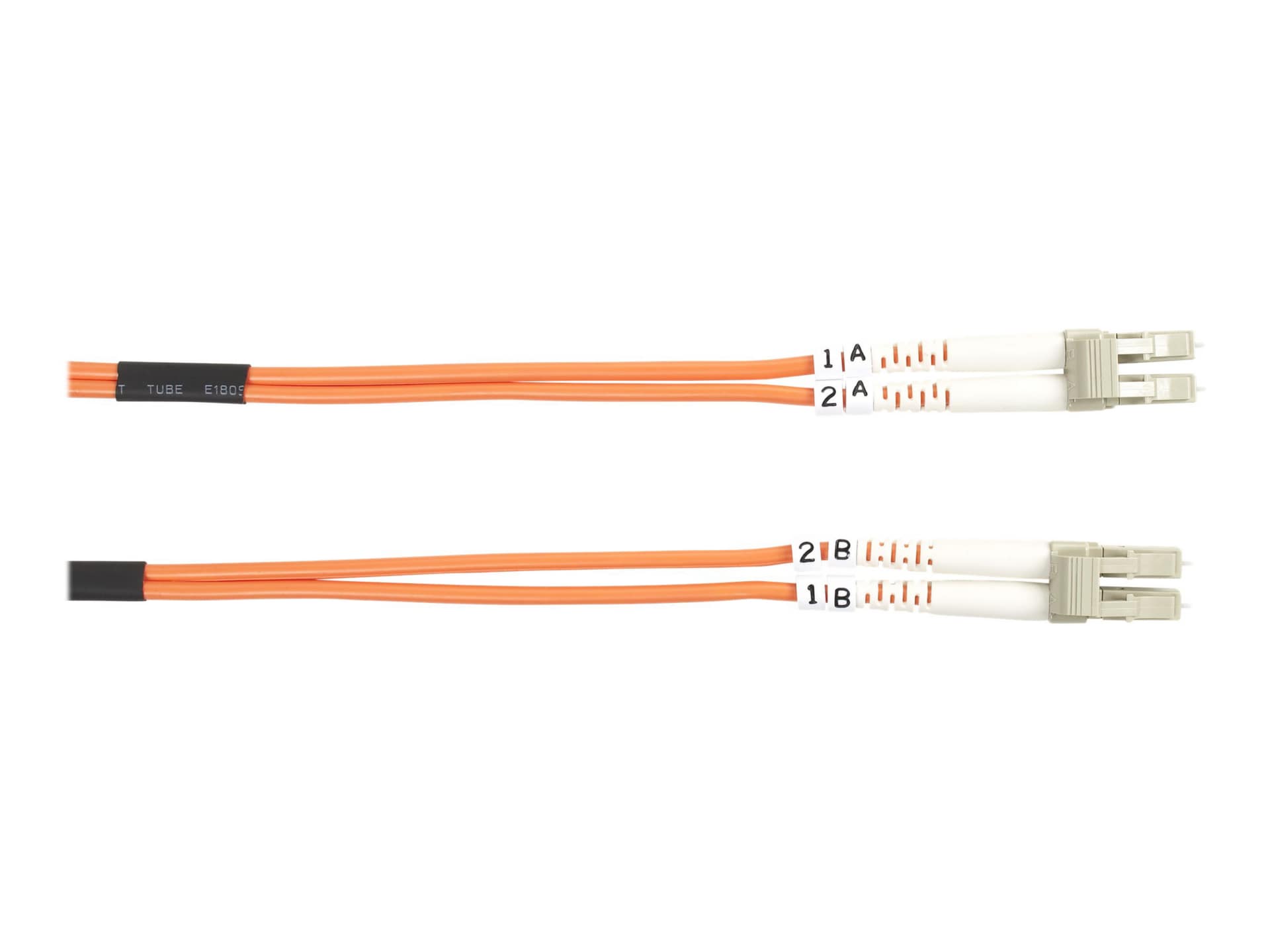 Black Box 2M LC/LC Duplex Multimode 62.5/125 OM1 Fiber Patch Cable, Orange