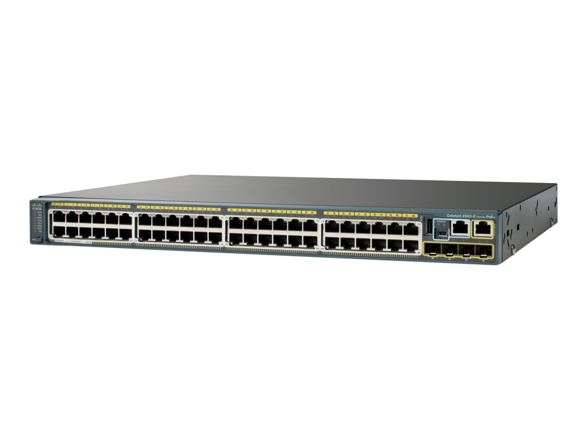 Cisco Catalyst 2960S-48FPS-L - switch - 48 ports - managed - rack-mountable