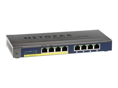 NETGEAR ProSafe GS108P 8-port 10/100/1000 Gigabit Switch with 4-port PoE - switch - 8 ports - desktop