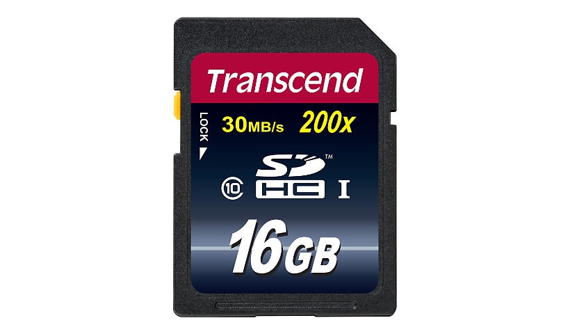 Transcend - flash memory card - 16 GB - SDHC
