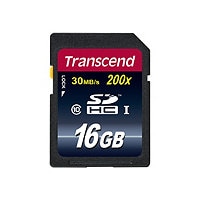 Transcend - flash memory card - 16 GB - SDHC
