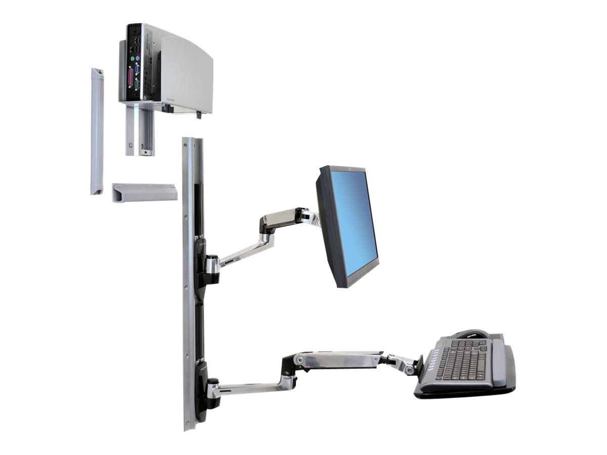 Ergotron LX Wall Mount System mounting kit - Patented Constant Force Technology - for LCD display / keyboard / mouse /