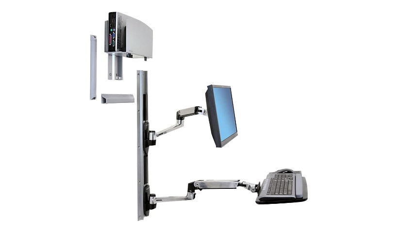 Ergotron LX Wall Mount System mounting kit - Patented Constant Force Technology - for LCD display / keyboard / mouse /