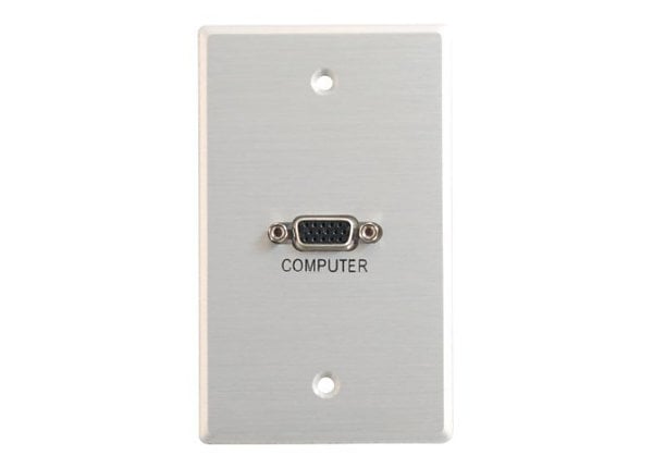 C2G Classic Series VGA Pass Through Single Gang Wall Plate - Brushed Aluminum - mounting plate