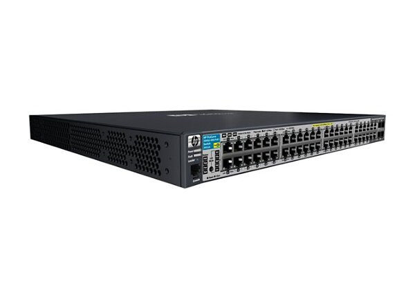 HPE 3500-48G-PoE+ yl Switch - switch - 48 ports - managed - rack-mountable