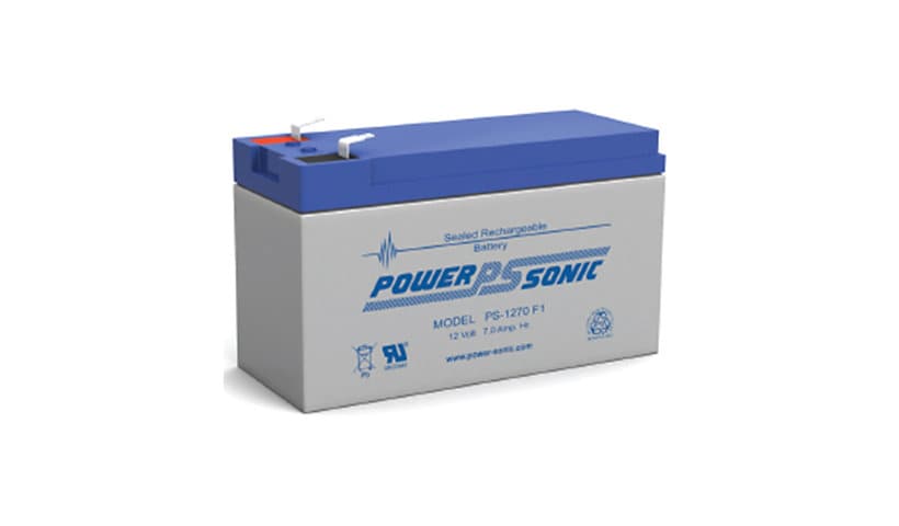 Power-Sonic PS-1270 F1 Sealed Lead Acid Battery 12V 7Ah