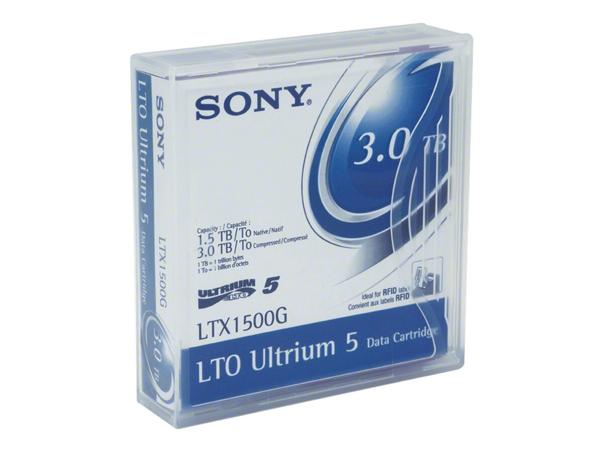 Sony LTX-1500G - LTO Ultrium x 1 - 1500 GB - storage media