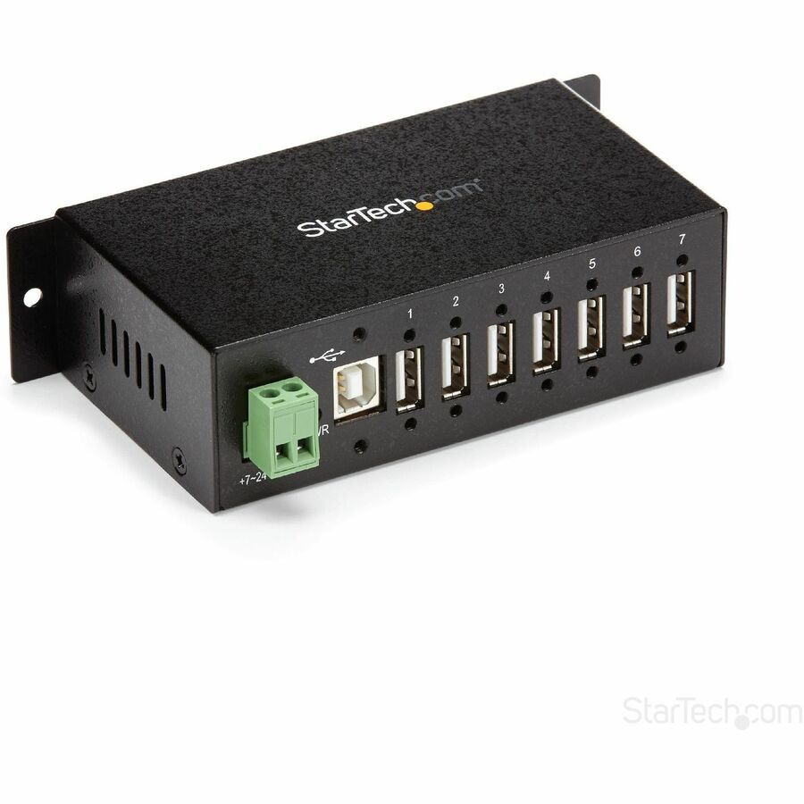 StarTech.com 7 Port USB 2.0 Hub (USB-A) - Metal Industrial Hub - ESD/Surge