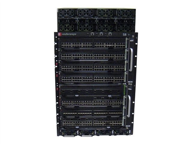 Extreme Networks S-Series S8 Chassis with 8 bay PoE subsystem - switch - desktop