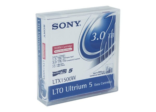 Sony LTX-1500W - LTO Ultrium WORM 5 x 1 - 1.5 TB - storage media