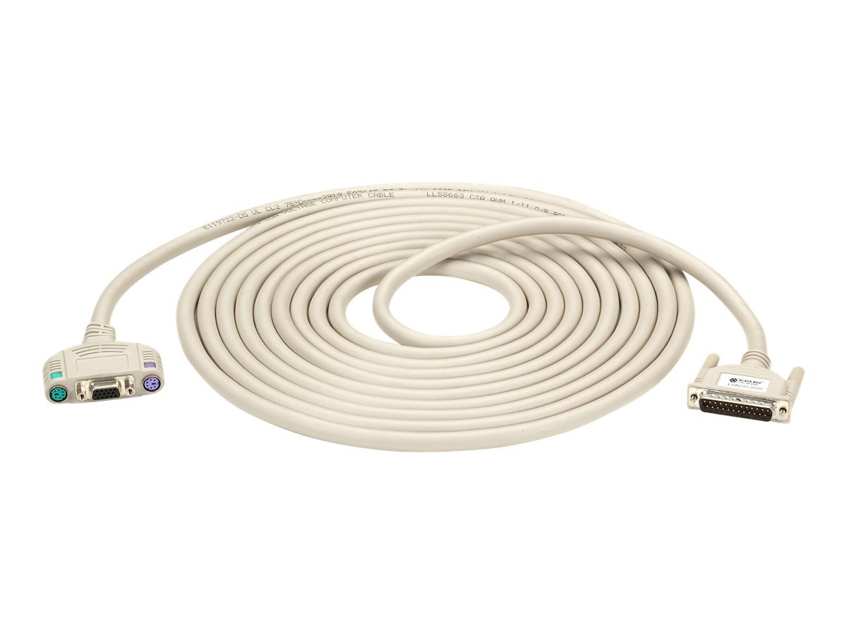 Black Box 20-ft. (6.0-m) Coax ServSwitch to Keyboard/Monitor/Mouse Cable