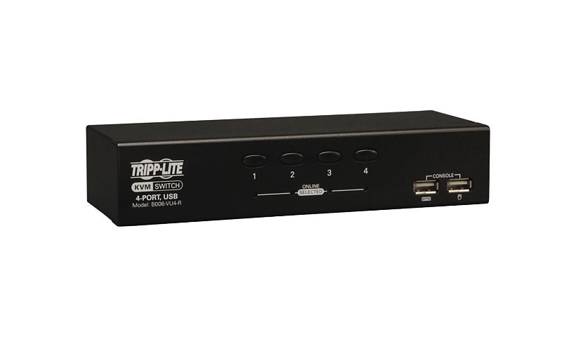 Tripp Lite 4-Port Desktop KVM Switch, USB, VGA, 2048 x 1536, DDC2B