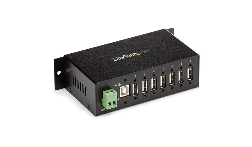 StarTech.com 7 Port USB 2.0 Hub (USB-A) - Metal Industrial Hub - ESD/Surge