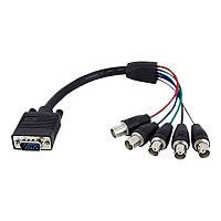 StarTech.com 1 ft Coax HD15 VGA to 5 BNC RGBHV Monitor Cable - M/F