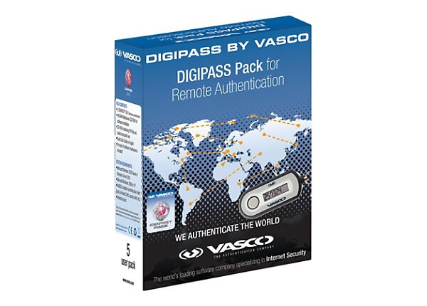 VASCO Digipass Pack for Remote Authentication Standard Edition - license - 5 users