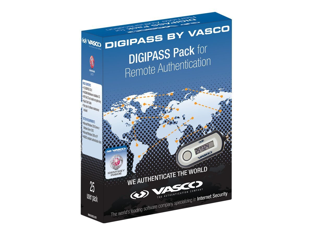 VASCO Digipass Pack for Remote Authentication Standard Edition - license - 25 users