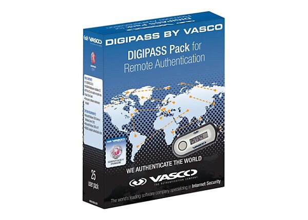 VASCO Digipass Pack for Remote Authentication Standard Edition - license - 25 users