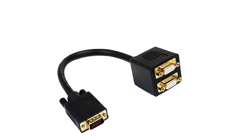 StarTech.com 1 ft VGA to 2x VGA Video Splitter Cable - M/F