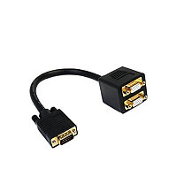 StarTech.com 1 ft VGA to 2x VGA Video Splitter Cable - M/F