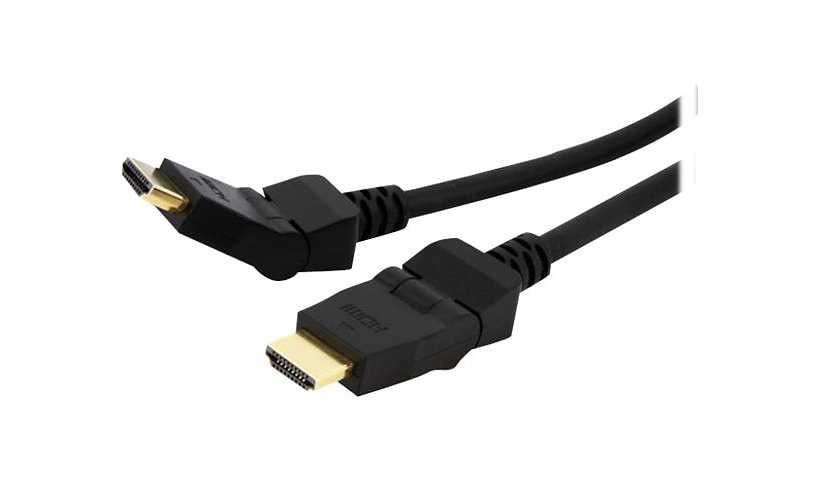 StarTech.com 6ft Swivel HDMI Cable, 4K 30Hz High Speed Rotating UHD HDMI Cord, HDMI 1.4 Pivot Cable with 180° Swivel