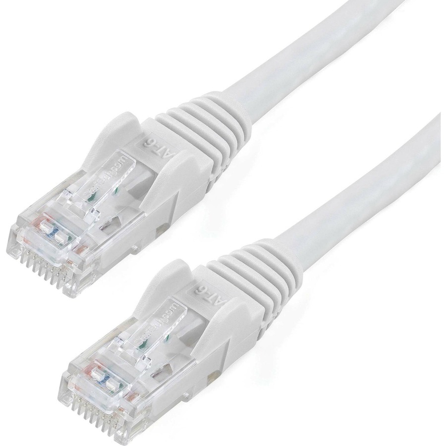 StarTech.com CAT6 Ethernet Cable 10' White 650MHz PoE Snagless Patch Cord