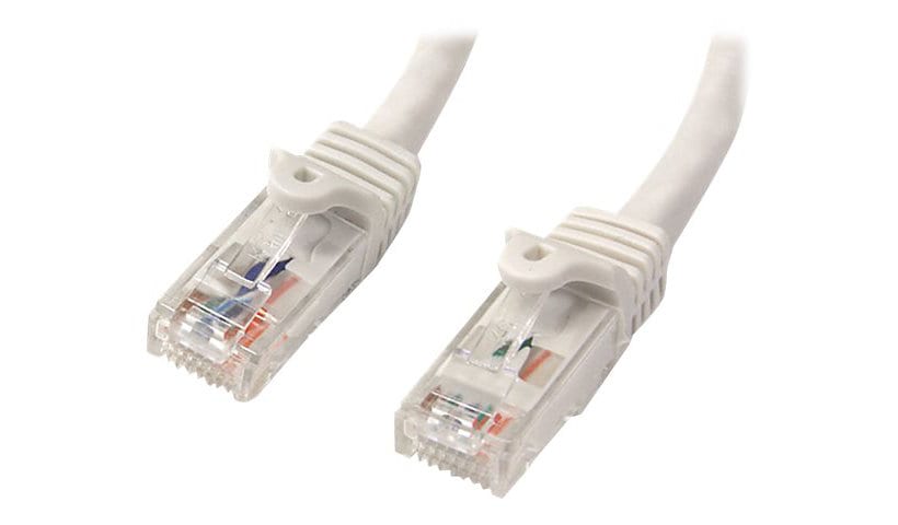 StarTech.com CAT6 Ethernet Cable 10' White 650MHz PoE Snagless Patch Cord