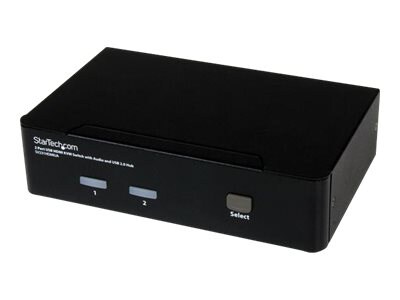 StarTech.com 2 Port USB HDMI KVM Switch with Audio & USB 2.0 Hub, 1920x1200