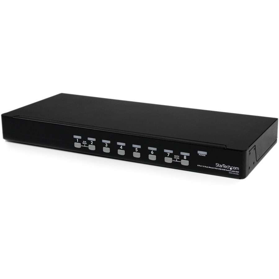 Commutateur KVM USB de StarTech.com, 8 ports 1U, monté sur bâti avec OSD