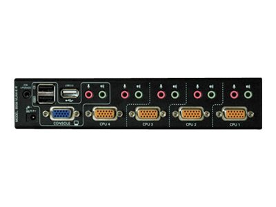 Thumbnail 3 of 5 for Eaton Tripp Lite series 4-Port Desktop KVM Switch Audio, 2-Port USB, On-Screen Display & Cables - KVM / audio switch - 4