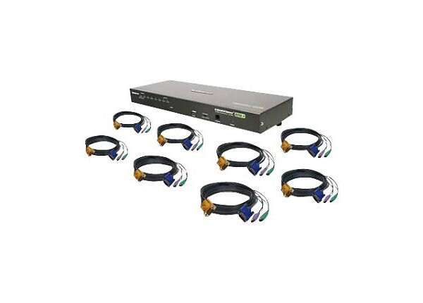 IOGEAR GCS1808KIT - KVM / USB switch - 8 ports - rack-mountable