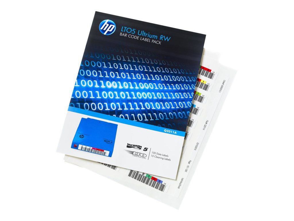 HPE LTO-5 Ultrium RW Bar Code Label Pack - barcode labels