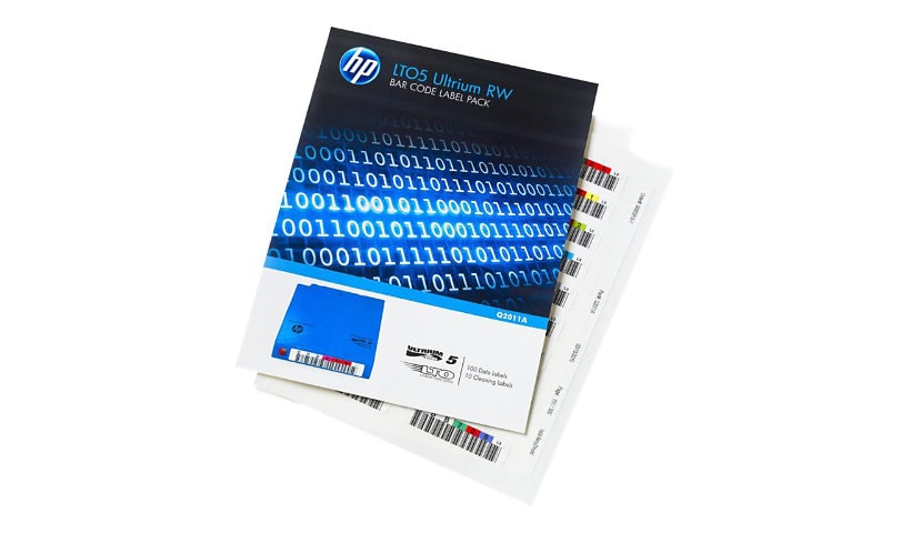 HPE LTO-5 Ultrium RW Bar Code Label Pack - barcode labels