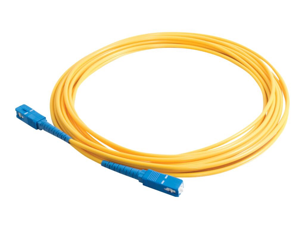 C2G 5m SC-SC 9/125 Simplex Single Mode OS2 Fiber Cable - Yellow - 16ft - patch cable - 5 m - yellow