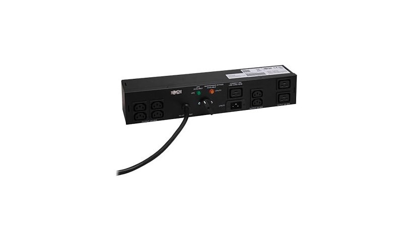 Tripp Lite PDU Dual Source w/ Hot Swap 200-240V 16A C13 C19 8 Outlet 2U RM