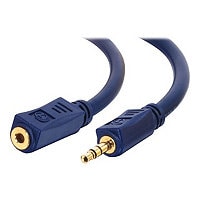 C2G Velocity 100ft Velocity 3.5mm M/F Stereo Audio Extension Cable - audio